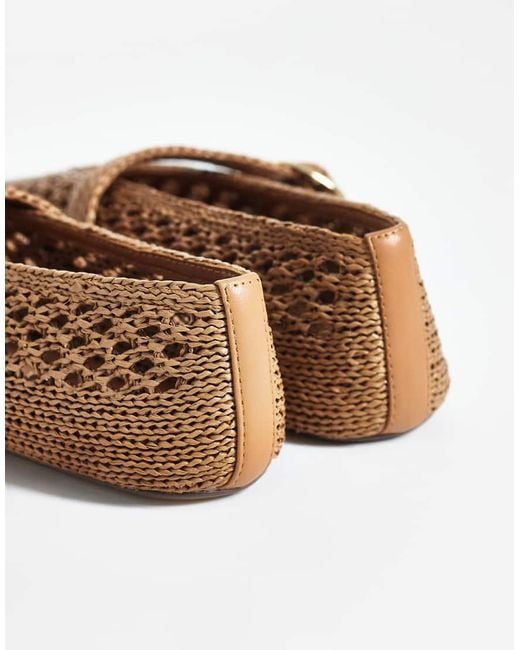 Steve Madden Brown Alara Woven Ballet Flats
