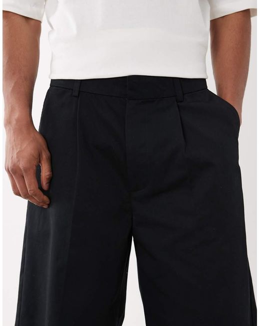 Jack & Jones White Tailored Pleated Shorts for men