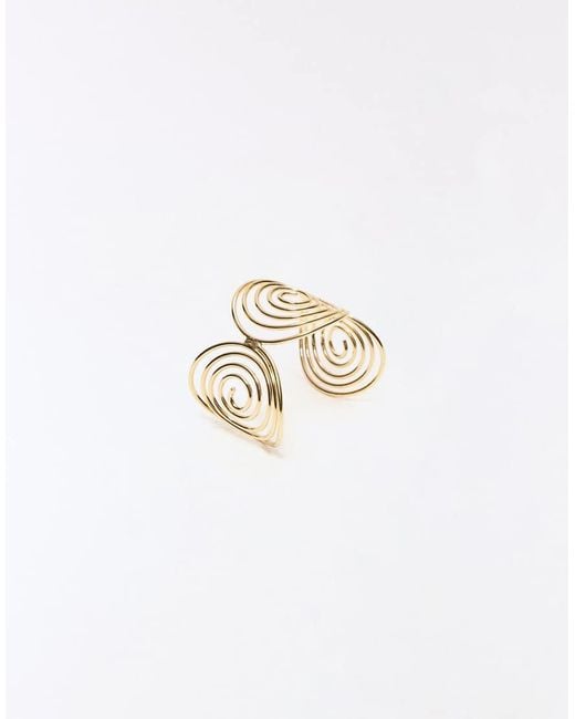 Bershka White Adjustable Spiral Bracelet