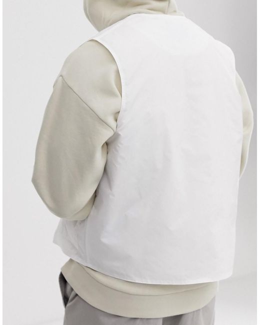 ASOS Utility Vest In White in White for Men Lyst