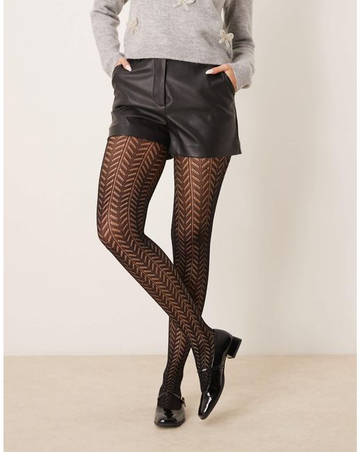 Collants à motifs ASOS en coloris Black