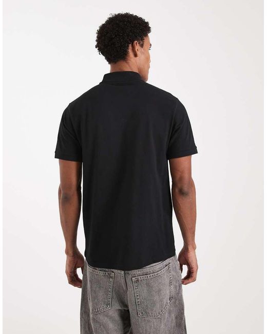 ASOS Black Essentials Regular Fit Polo for men