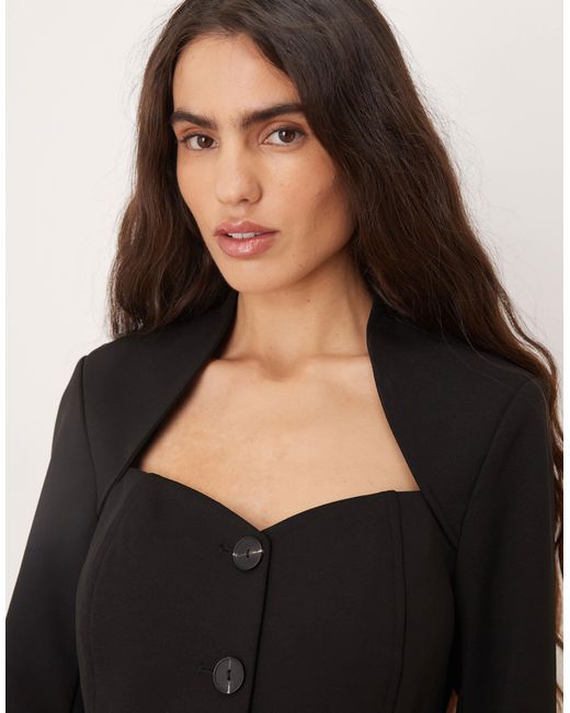 Blazer habillé sculpté d'ensemble Y.A.S en coloris Black