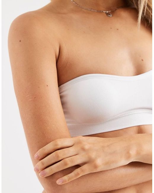 Cotton On White Seamless Sweetheart Padded Bandeau