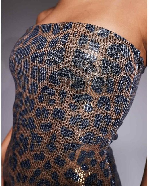 Kaiia Multicolor Sequin Bandeau Bodycon Maxi Dress