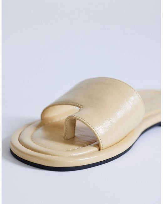 TOPSHOP Natural Sandra Flat Sandal Mule