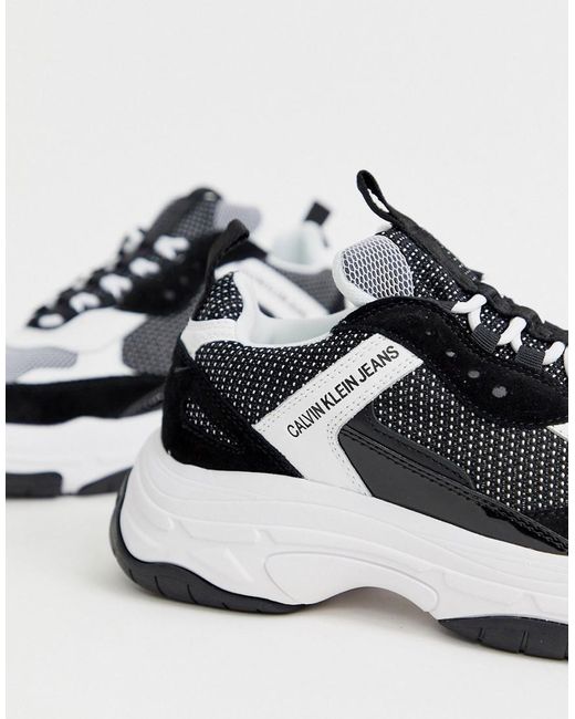 calvin klein white marvin trainers