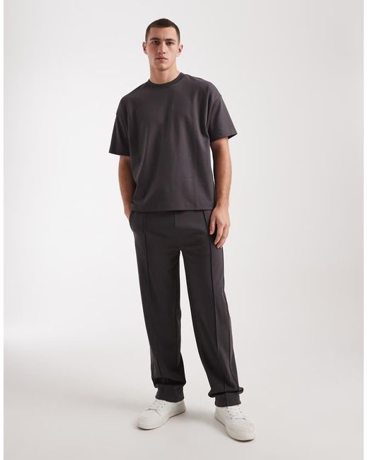 New Look Black Pintuck Slim Leg Joggers Co-Ord for men