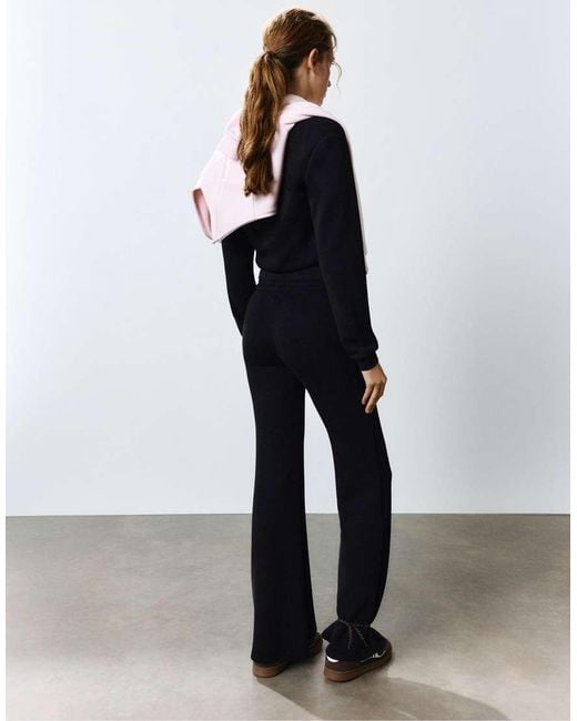 Pull&Bear Modal Flared Broek in het White