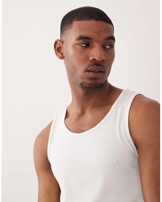 ARKET White Ribbed Tank Top for men