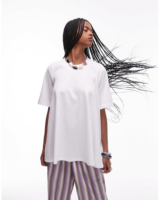 ASOS White – trapezförmiges t-shirt