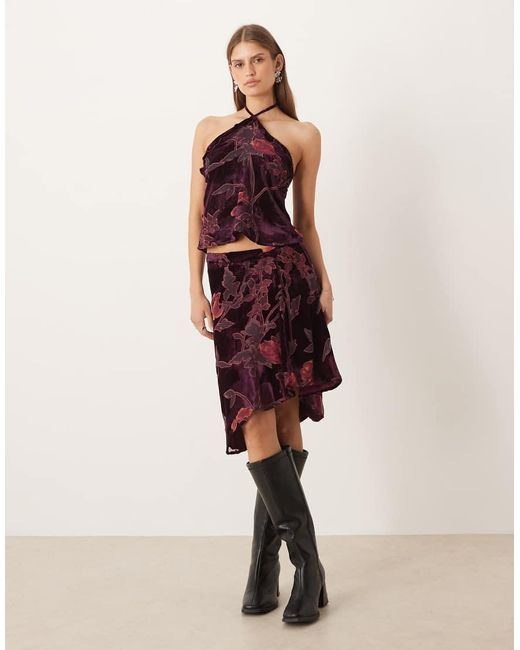 Motel Multicolor Eesti Co-ord Midi Skirt
