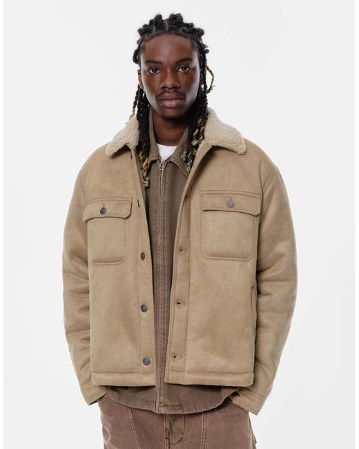 Pull&Bear Natural Double-sided Trucker Jacket for men