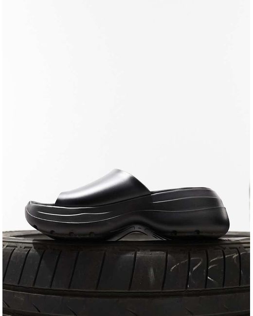 Sandali Neri Con Suola Spessa di ASOS in Black da Uomo