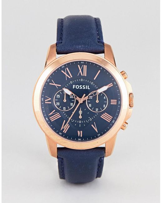 Fossil Fs4835 Grant Chronograph Leather 