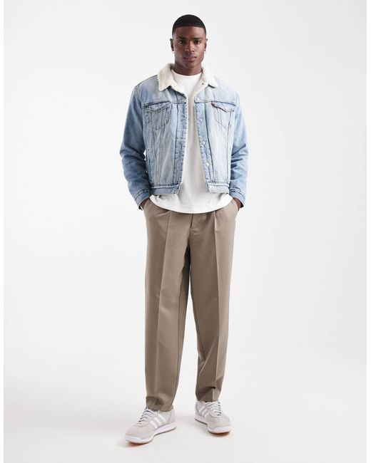 Levi's – type 3 sherpa – trucker-jeansjacke in Blue für Herren