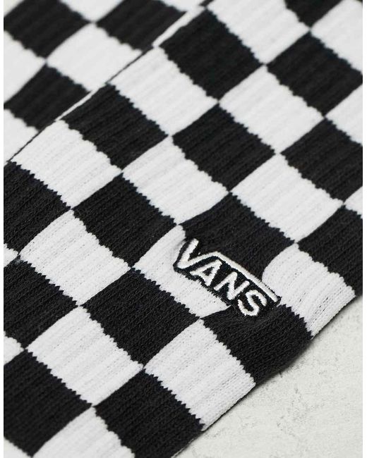 Vans White Checkerboard Crew Socks