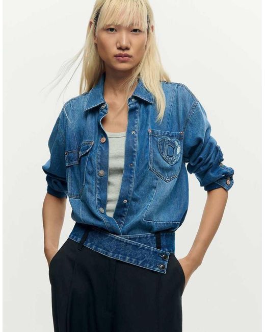 Desigual Blue Tailored Pants Combined