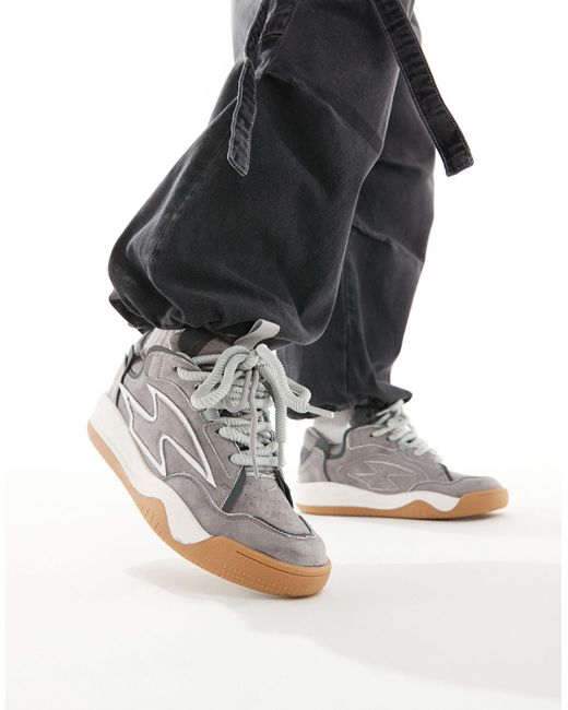 Chunky sneakers grigie di ASOS in Gray da Uomo