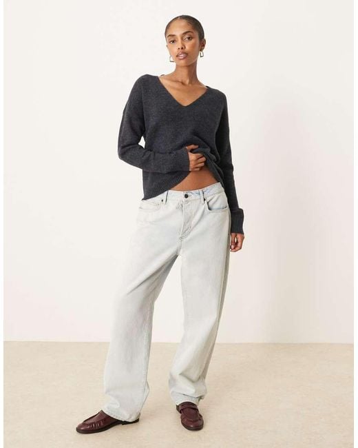 Jdy Blue V-neck Jumper