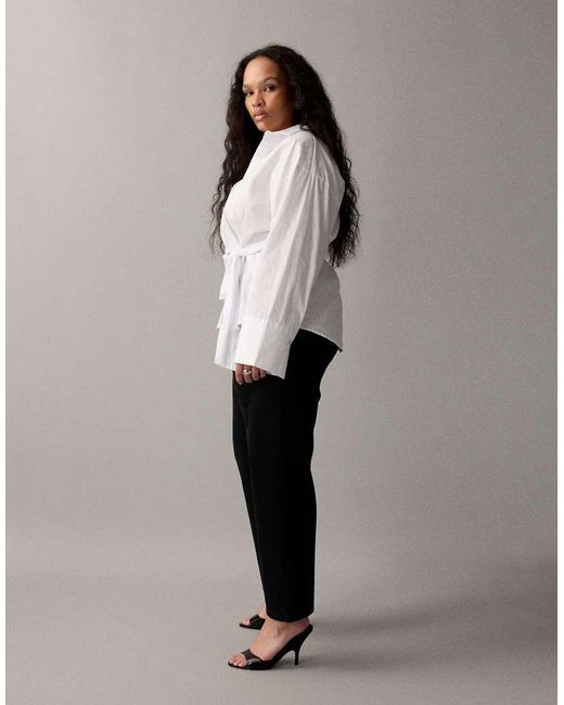 ASOS Gray Asos Design Curve Ankle Grazer Comfort Stretch Straight Leg Jeans