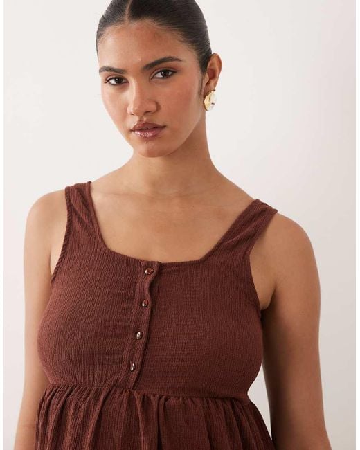 Mama.licious Brown Mamalicious Maternity Sleeveless Nursing Button Function Jersey Midi Dress