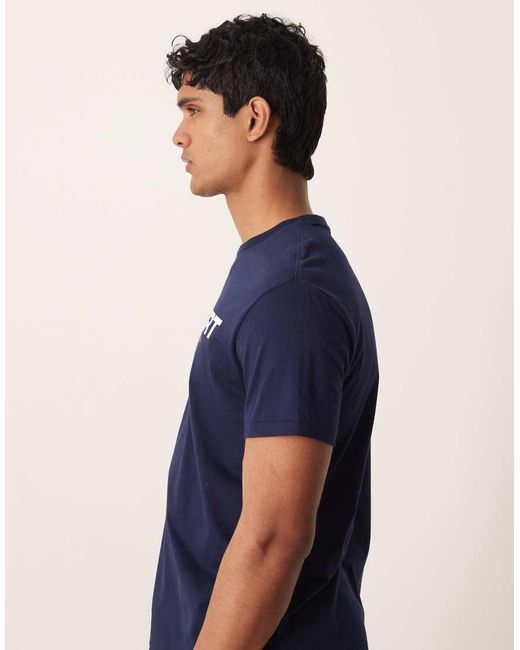 Polo Ralph Lauren Blue Sport Flag Logo Chest Print T-shirt Classic Fit for men