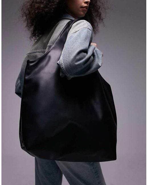 Topshop black tote bag sale