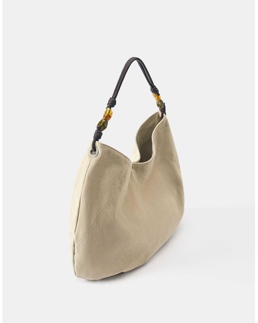 Pull&Bear Natural Perlen-shopper