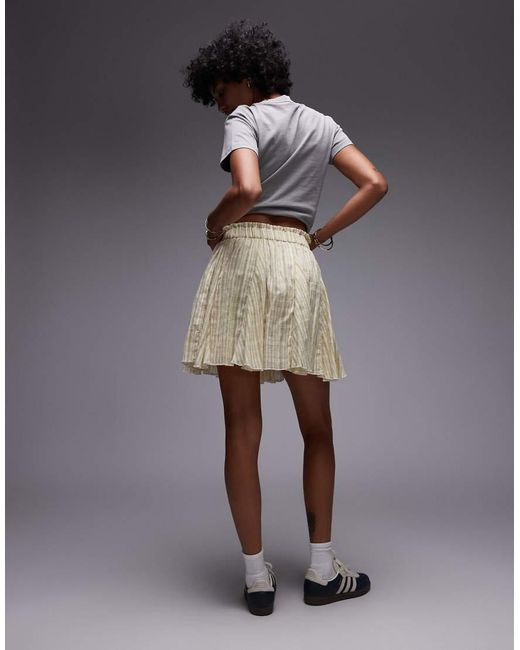 TOPSHOP Gray Cotton Flippy Mini Skirt With Godets