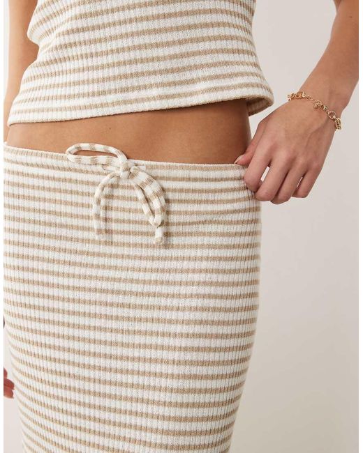 ASOS Natural Textured Midaxi Skirt Co-ord