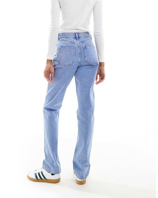 Vaqueros Azules De Corte Recto Y Talle Medio De Asos Design Hourglass ASOS de color Blue