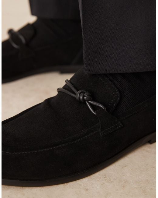 ASOS Black Slim Loafers for men