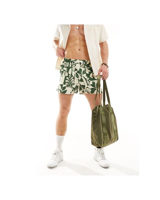 Another Influence White Swim Shorts for men