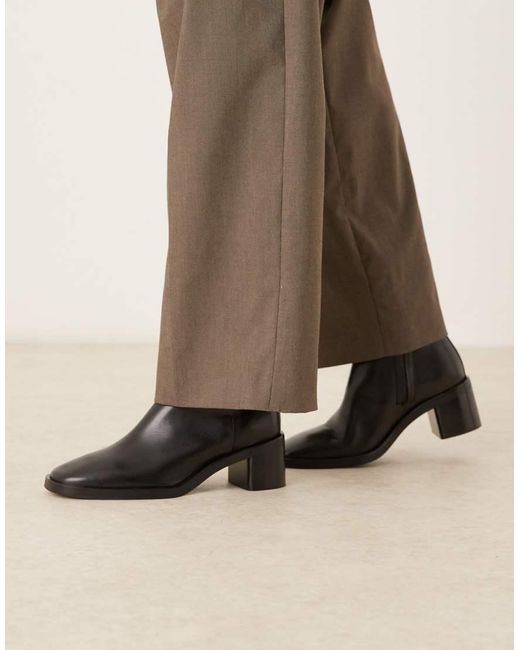 Calvin Klein Natural Block Heel Pointy Boots