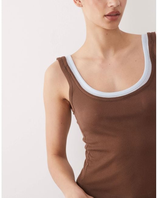 ASOS Multicolor Double Layer Vest Top