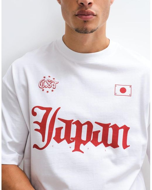 ASOS White Oversized T-shirt With Japan Graphic for men