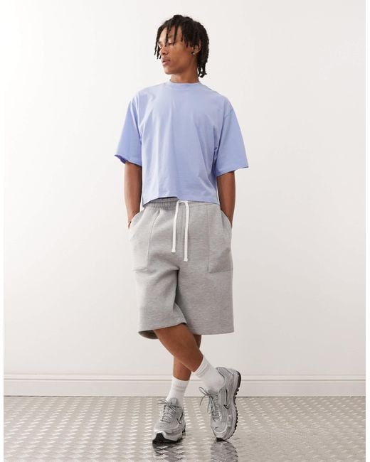 Collusion Blue Boxy Relaxed T-shirt for men