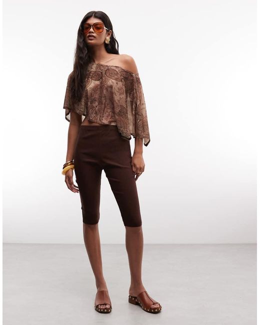Reclaimed Vintage Brown Poncho Top