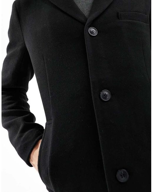 Abrigo De Mezcla De Lana De Only & Sons de hombre de color Black
