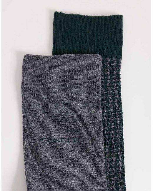 Gant Blue 2-pack Houndstooth Socks for men