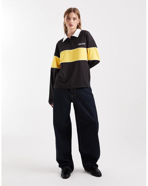 Collusion Blue Relaxed Polo Top
