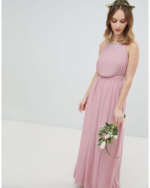 tfnc embellished back detail maxi bridesmaid dress
