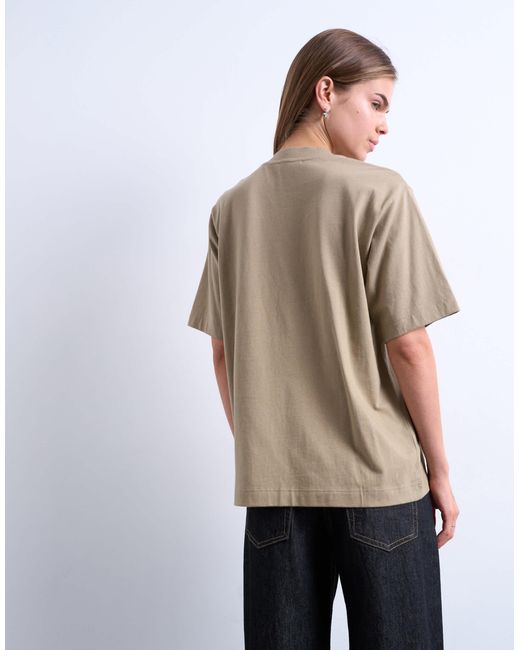 TOPSHOP Gray Premium Basic Short Sleeve Tee