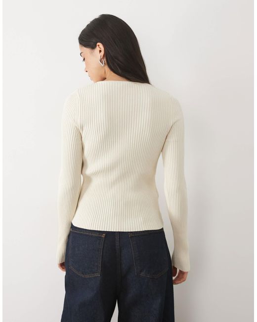 Mango Natural Knitted Cardigan