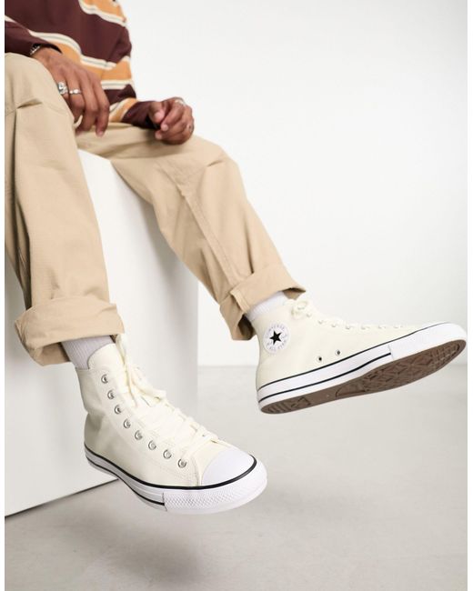 Converse Natural Chuck Taylor All Star Leather Sneakers for men
