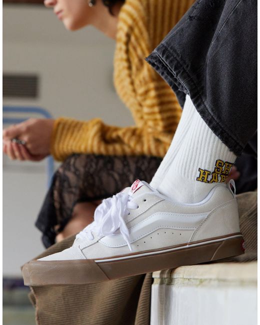 Vans White Knu Skool Chunky Sneakers