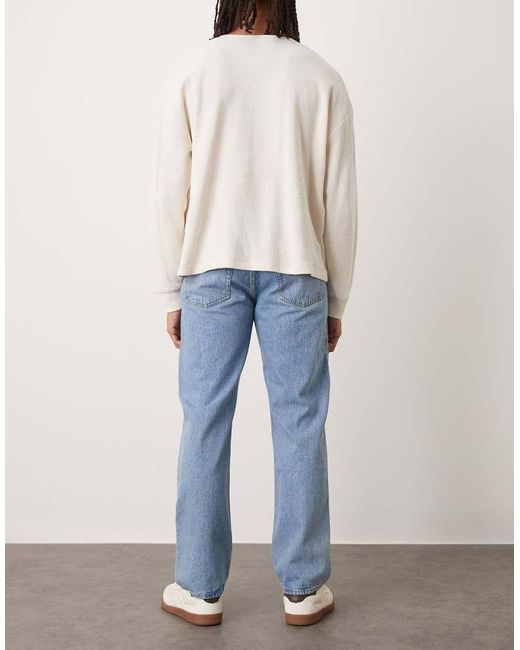 Mango Blue Moby Cotton Straight Jean for men