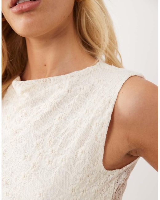 Mango Natural Marta Lace Sleeveless Top Co-ord