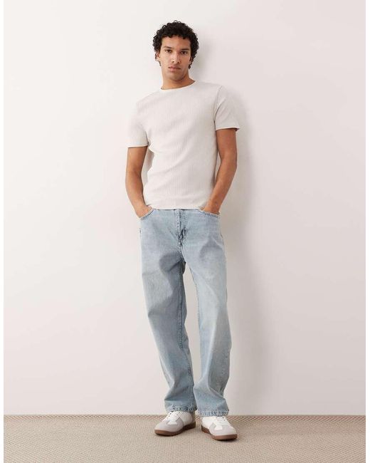 ASOS White Heavyweight Muscle Fit T-Shirt for men